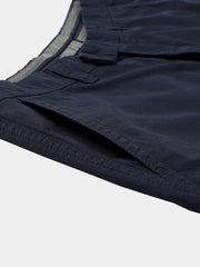 Men's Summer Casual Navy Cotton Breathable Shorts