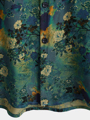 Men's Retro Floral Rayon Short Sleeve Shirt