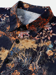 Men's Vintage Floral Summer Holiday Short Sleeve Shirt