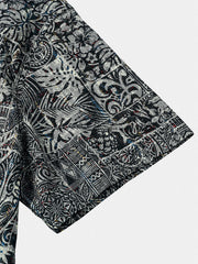 Men’s Boho Style Graphic Pattern Short Sleeve Breathable Cool Casual Shirt