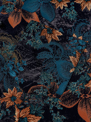Men's Retro Floral Print Button Vintage Short Sleeve Shirt