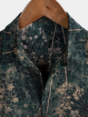 Men's Retro Floral Print Vacation Short Sleeve Shirt