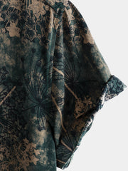 Men's Retro Floral Print Vacation Short Sleeve Shirt