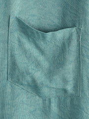 Men's Summer Holiday Green Casual Vintage Short Sleeve Shirt