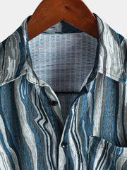 Men's Summer Retro Geometric Short Sleeve Shirt