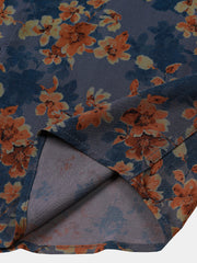 Men’s Everyday Casual Weekend Floral Vintage Summer Beach Breathable Short Sleeve Shirt