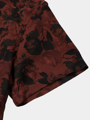 Men’s Vintage Casual Vacation Breathable Summer Beach Floral Short Sleeve Shirt