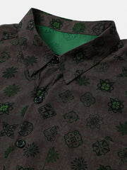 Men’s Weekend Everyday Daily Home Outdoor Casual Retro Abstract Pattern Short Sleeve Shirt