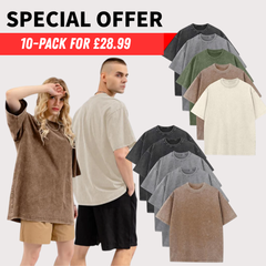 Men’s Oversized Vintage Acid-Wash T-Shirt – 100% Heavyweight Cotton Streetwear for Gym & Everyday Wear
