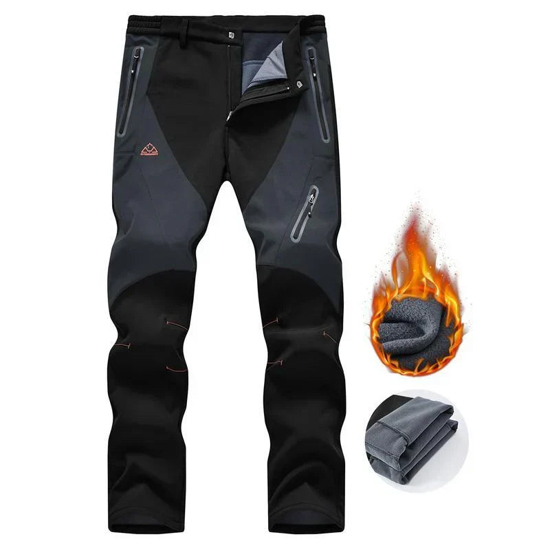 🏆LAST DAY SALE 50% OFF!!🔥Men's Waterproof Winter Trousers with Fleece Lining Cargo Pants