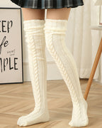 Warm Cable Knit Over-Knee Socks - view 6