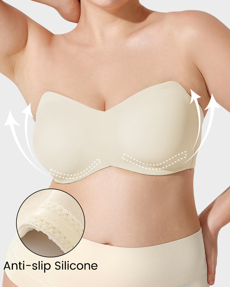 Full Support Non-Slip Convertible Bandeau Bra - view 9