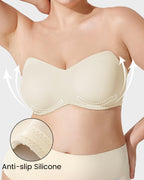 Full Support Non-Slip Convertible Bandeau Bra - view 9