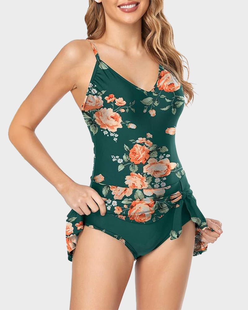 Women's Tummy Control Slim Fit Plus Size One Piece Swimsuit - view 3
