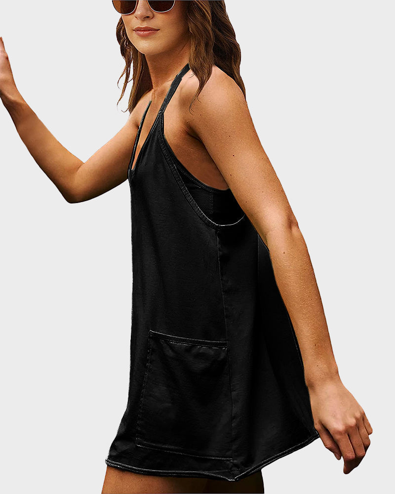 2-in-1 Lounge Romper Dress - view 3