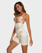 High Waist Cross Compression Mid-Thigh Shaping Shorts（2pcs ） - view 8