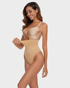 Seamless High-Waisted Shaper Thong Panty - view 2