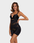 High Waist Cross Compression Mid-Thigh Shaping Shorts（2pcs ） - view 2