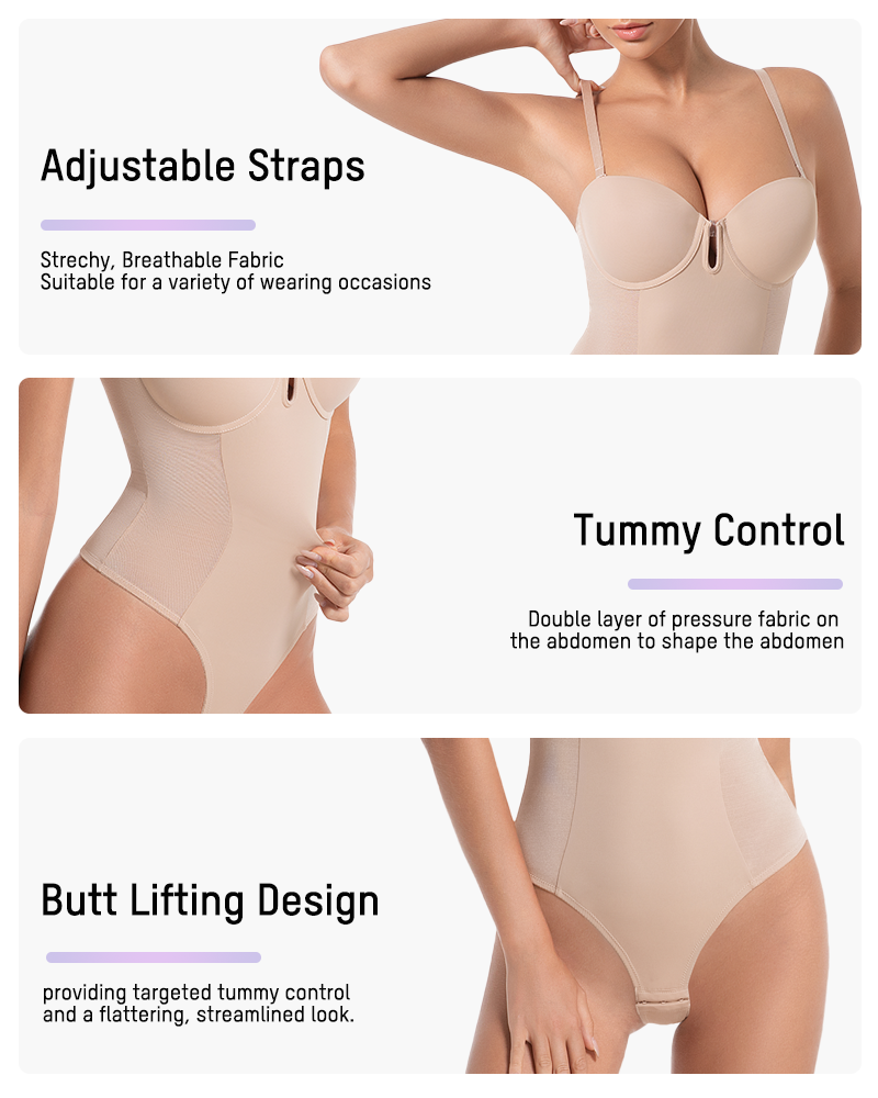 All-in-One Shaping Bodysuit Thong - view 4