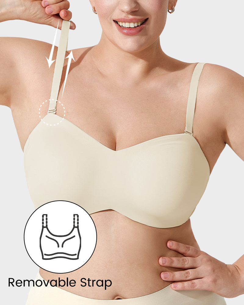 Full Support Non-Slip Convertible Bandeau Bra - view 10