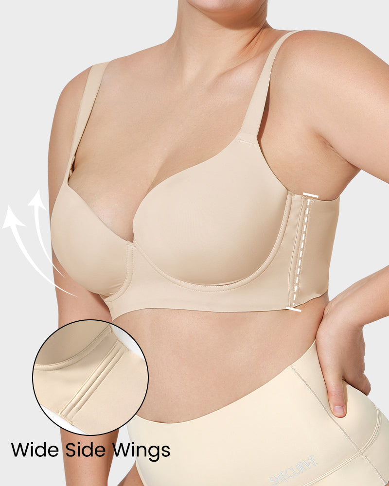 Back Smoothing Push-Up Plunge Bra - view 4