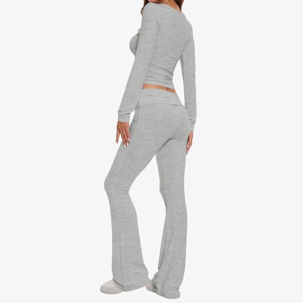 Long Sleeve Cotton Jersey Lounge Set - view 14