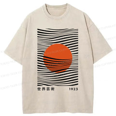 Tokyo-Tiger Minimalist Art Sun Washed T-Shirt