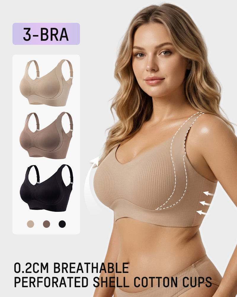 3-Pack Ribbed Everyday Lift Bra - view 3