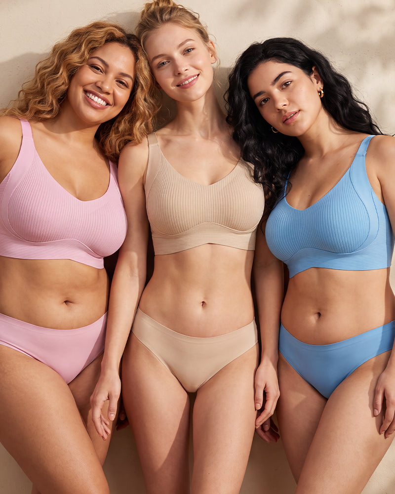 3-Pack Ribbed Everyday Lift Bra - view 2