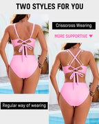 3-Piece Floral Modest High-Waist Swim Skirt Set - view 15