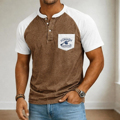 Men's Vintage Henley Shirt