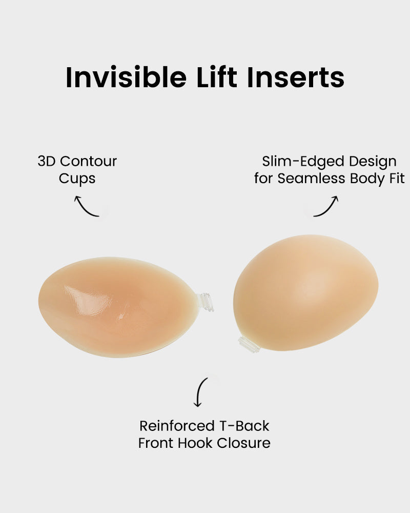 Front Closure Silicone Self-Adhesive Invisible Bra (2 pairs) - view 2