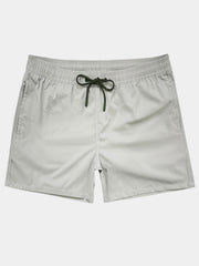 Men's Classic Solid Color Quick Dry Beach Shorts Swim