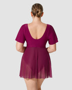 Plus Size Full Coverage Ruffle Swimdress - view 9
