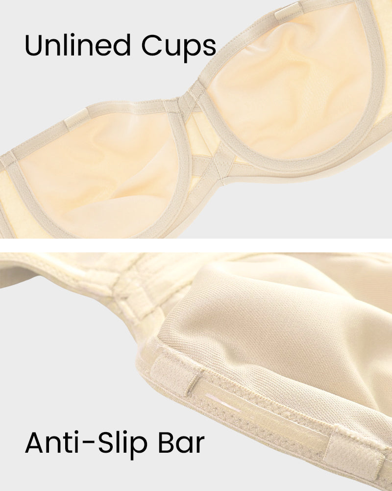 Full Support Non-Slip Convertible Bandeau Bra - view 12
