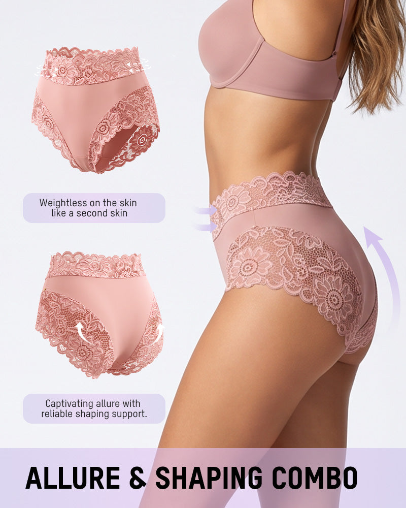 5-Pack Mid-Waist Lace-Trim Panties - view 4