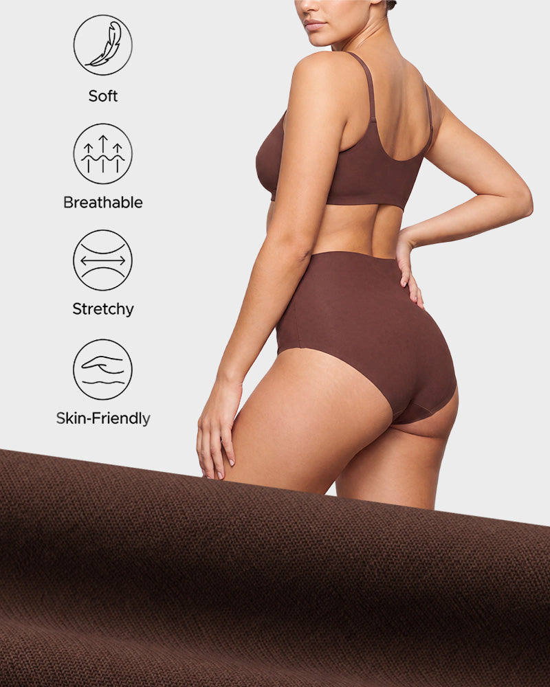 5-Pack No-Show High-Waisted Seamless Briefs - view 4