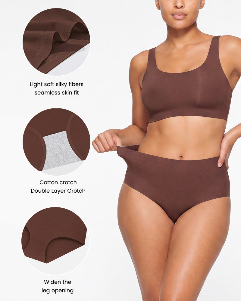 5-Pack No-Show High-Waisted Seamless Briefs - view 3