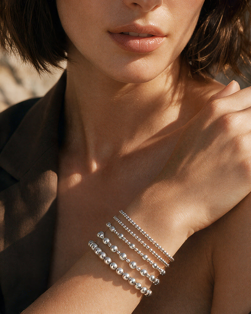 5-Piece Waterproof Beaded Stretch Bracelet Set - view 6