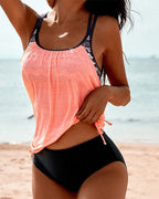 Two-Body Solid Color Swimsuit - view 4