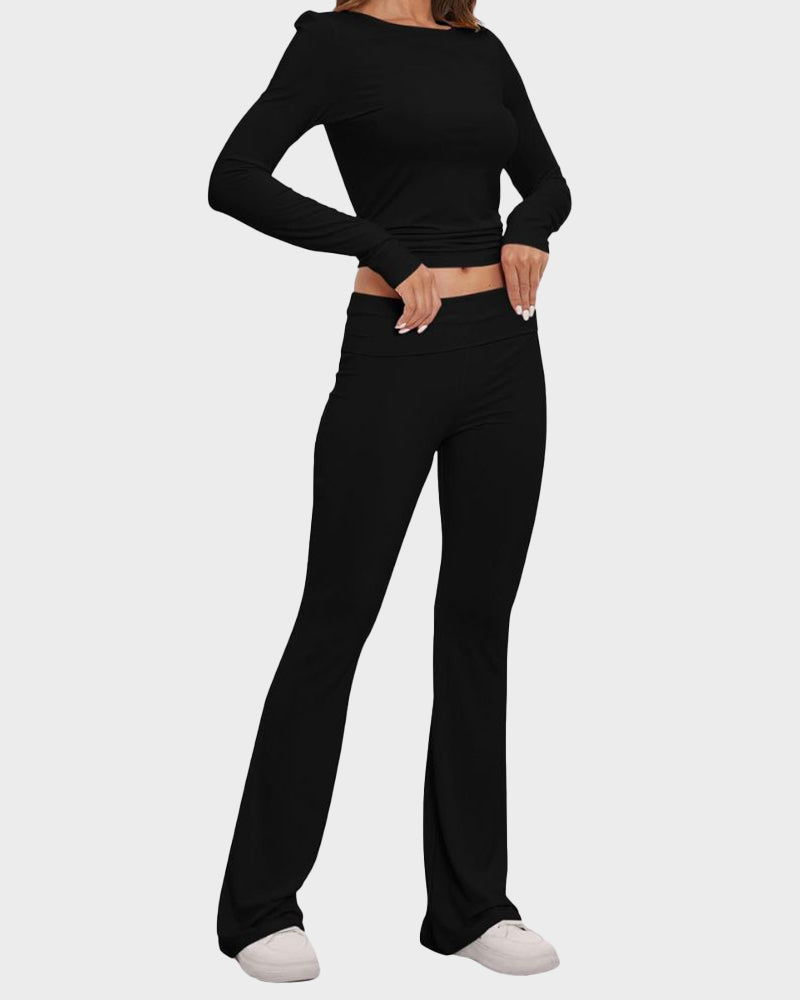 Long Sleeve Cotton Jersey Lounge Set - view 3