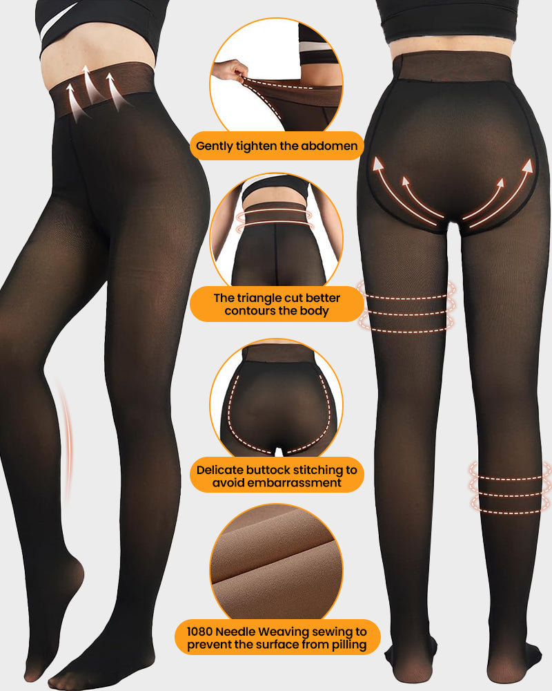 Translucent Fleece Lined Tights - view 9