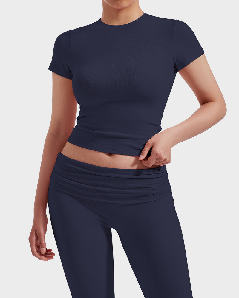 Women's 2-Piece Lounge Set: Tops & Flare Pants - view 18