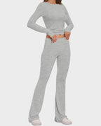 Women's 2-Piece Lounge Set: Tops & Flare Pants - view 25