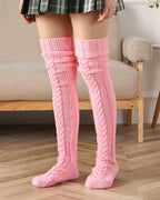 Warm Cable Knit Over-Knee Socks - view 10