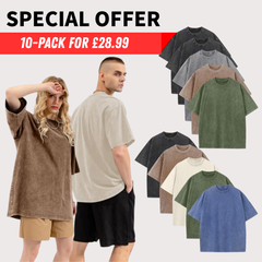 Men’s Oversized Vintage Acid-Wash T-Shirt – 100% Heavyweight Cotton Streetwear for Gym & Everyday Wear