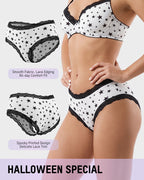 6-Pack Gothic Halloween Lace-Trim Hipster Panties - view 4