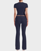 Women's 2-Piece Lounge Set: Tops & Flare Pants - view 17