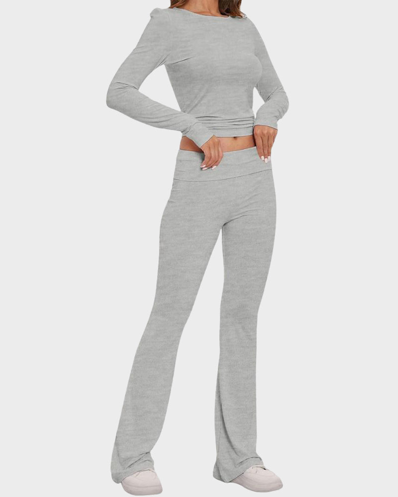 Long Sleeve Cotton Jersey Lounge Set