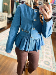 Denim Darling Peplum Top